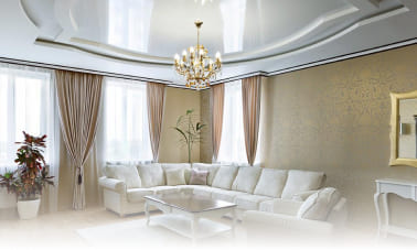 Двухуровневые натяжные потолки