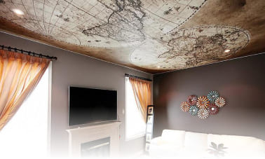 цены на натяжные потолки с фотопечатью