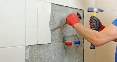 Демонтаж плитки